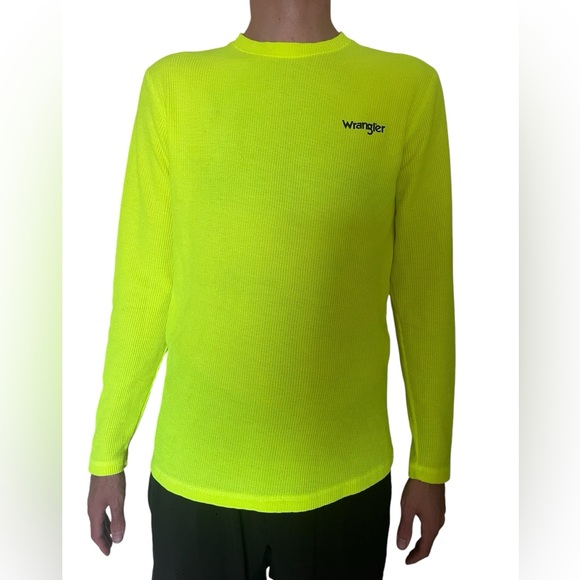 Men’s Wrangler Lime Green Thermal - Picture 3 of 6